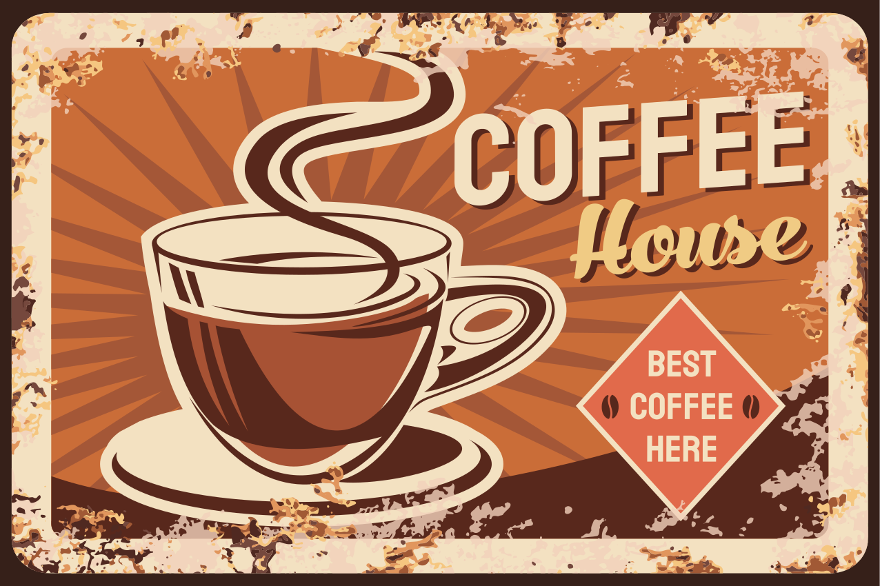 Coffee house quote quote placemats - TenStickers