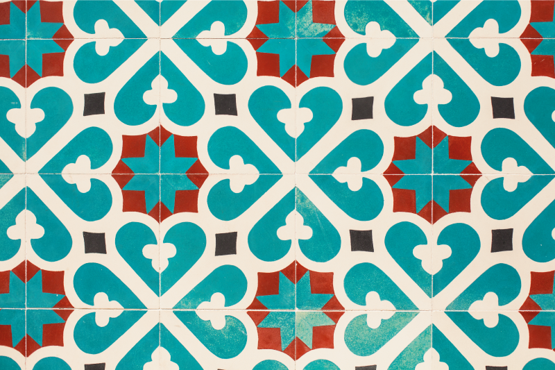 Textured placemats in vibrant geometric design - TenStickers