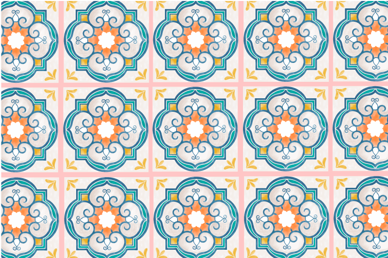 Original placemats vibrant botanical design - TenStickers