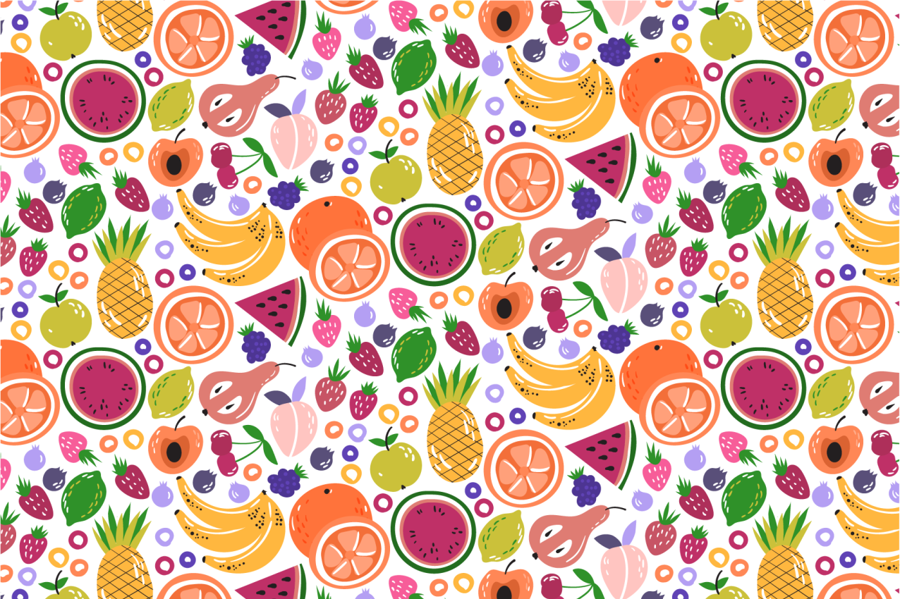 Children placemats with fruit pattern print - TenStickers