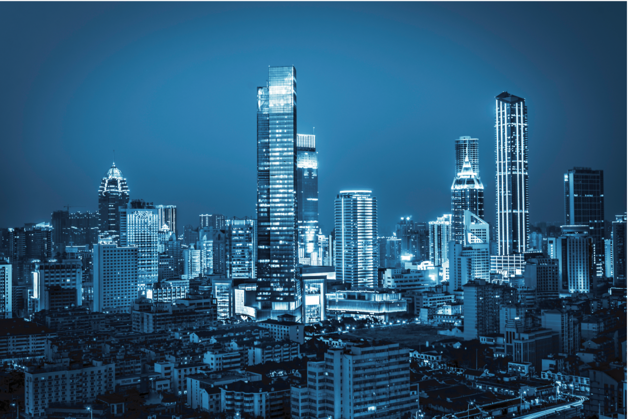Modern placemats city skyline design - TenStickers