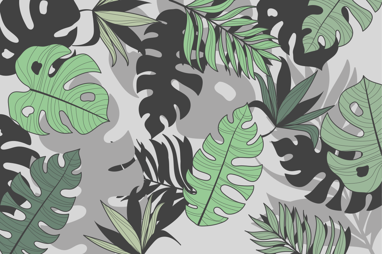 Textured placemats with tropical leaf design - TenStickers