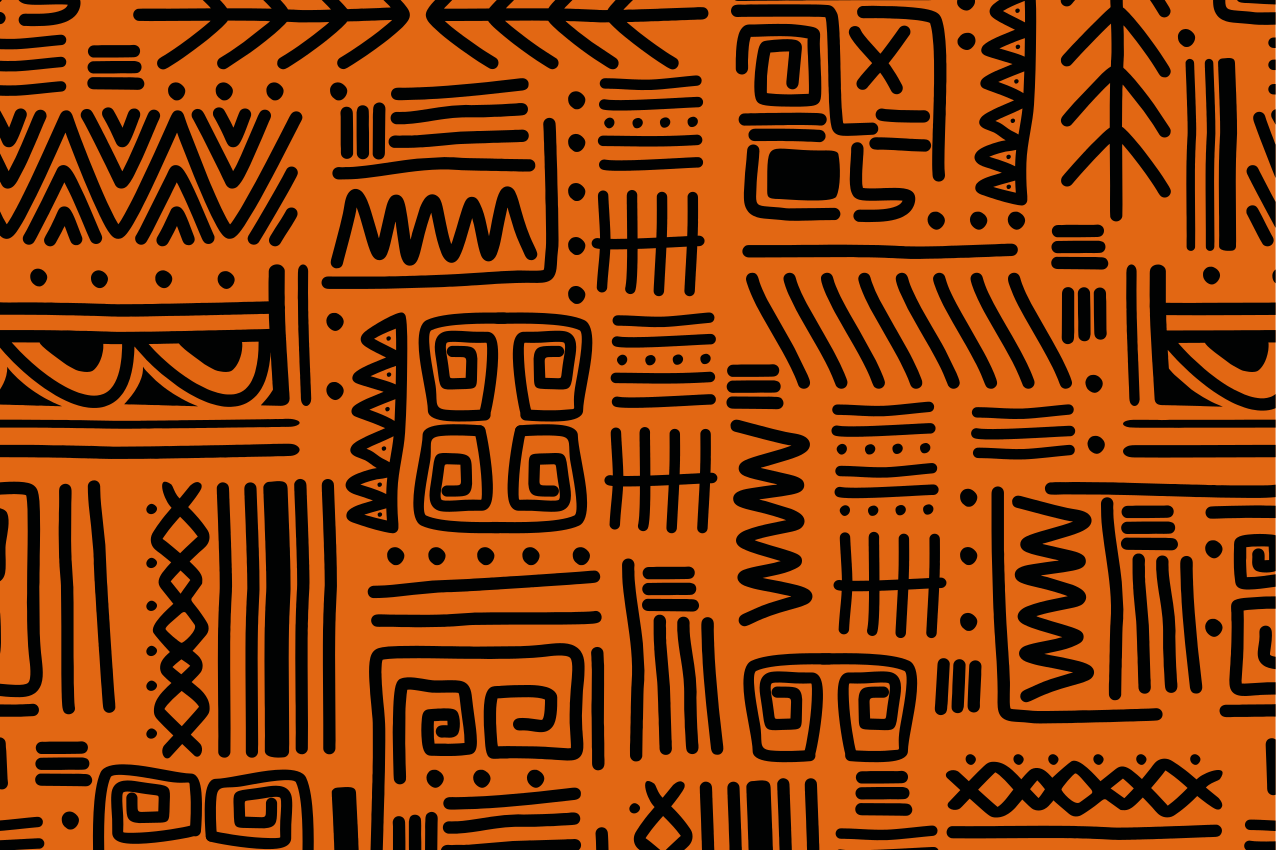 Textured placemats in abstract black pattern - TenStickers