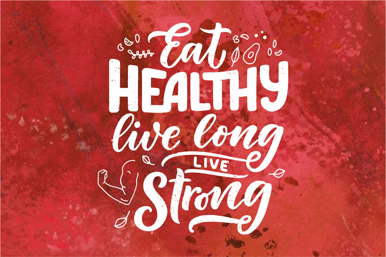 Quote placemats eat healthy live strong - TenStickers