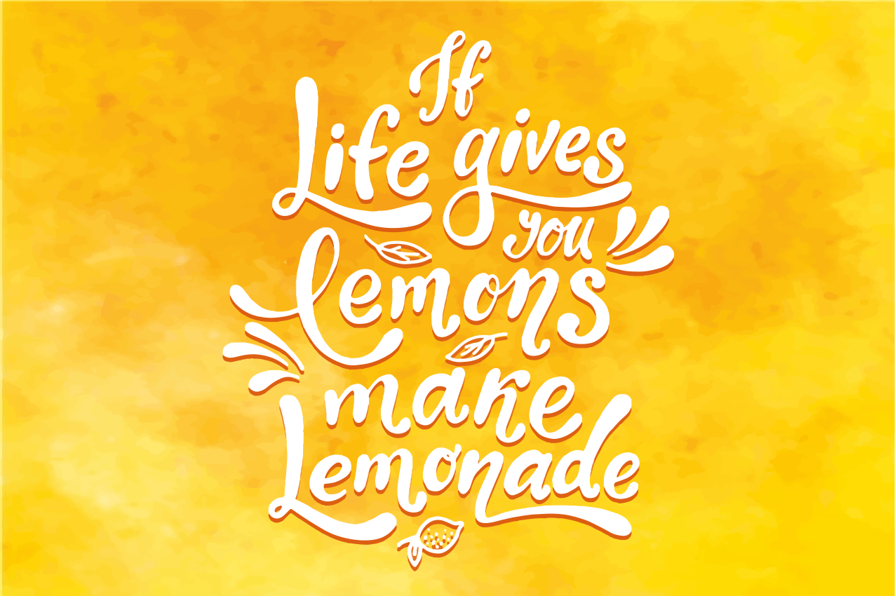 If live gives you lemons make lemonade placemat - TenStickers