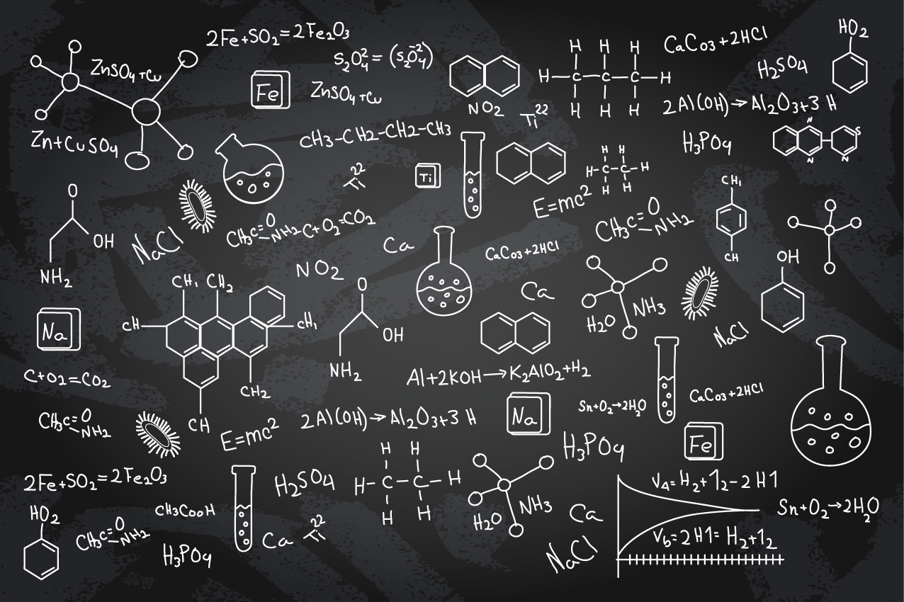 Original placemats chemical equation design - TenStickers