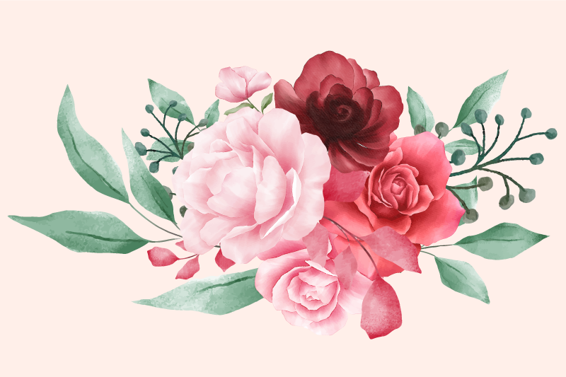 Original placemats floral arrangement - TenStickers