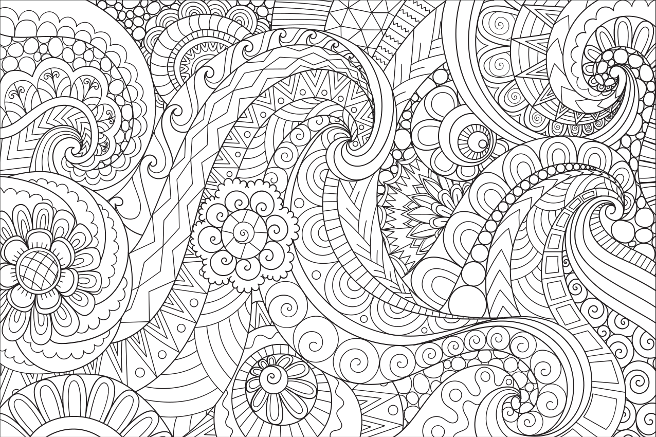 Textured placemats with detailed line designs - TenStickers