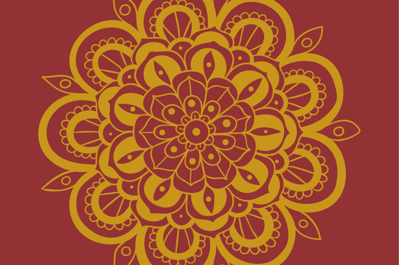 Original placemats elaborate floral design - TenStickers