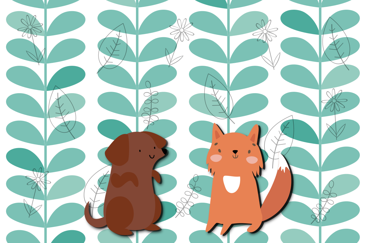 Children placemats adorable animal friends - TenStickers