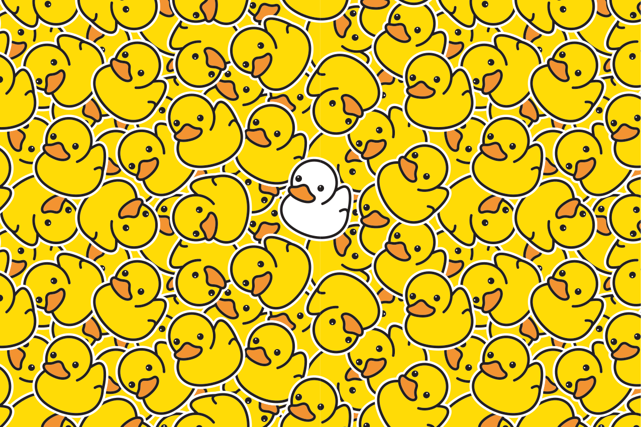 Children placemats duckling pattern display - TenStickers