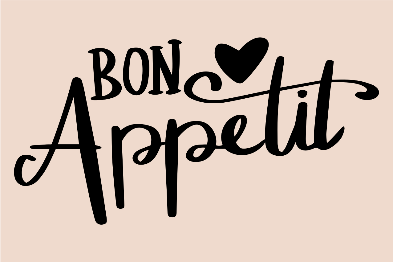 Quote placemats bon appetit saying - TenStickers