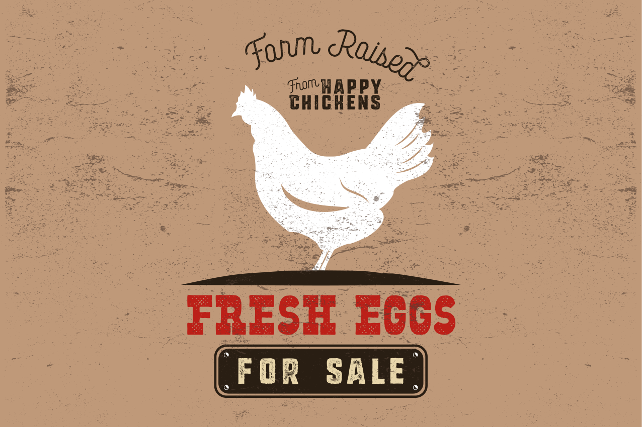 Original placemats farm fresh chicken - TenStickers