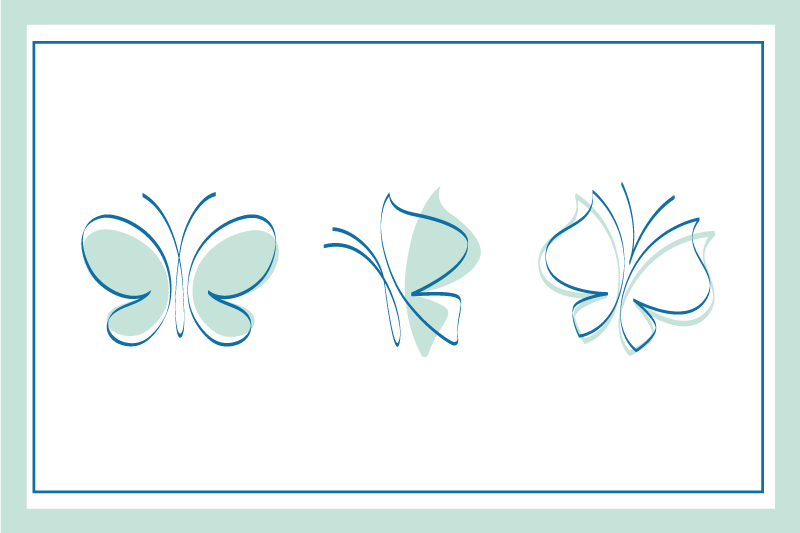 Original placemats with graceful butterfly designs - TenStickers