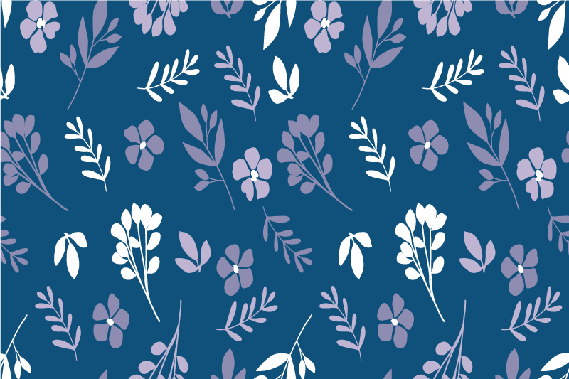 Textured placemats with botanical floral design - TenStickers