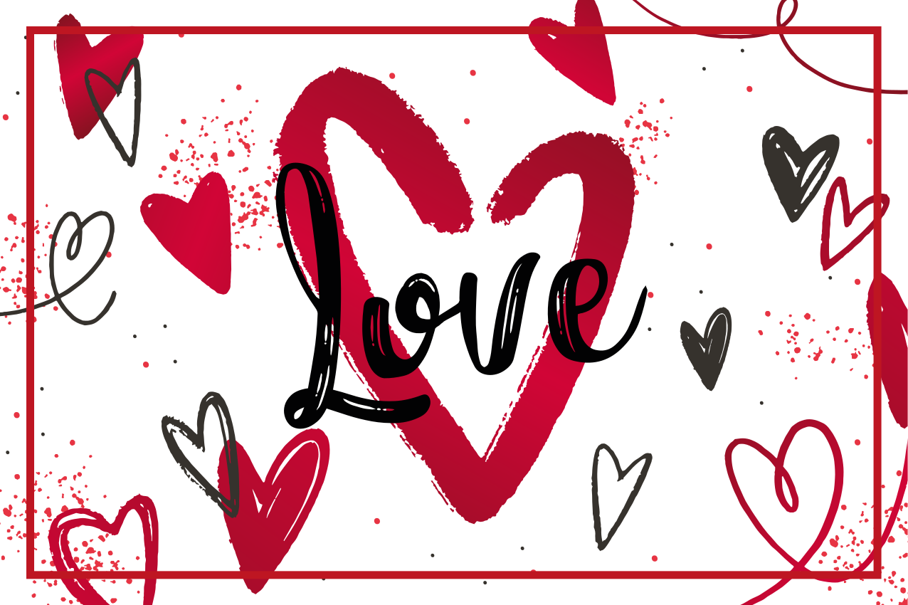 Quote placemats love heart design - TenStickers
