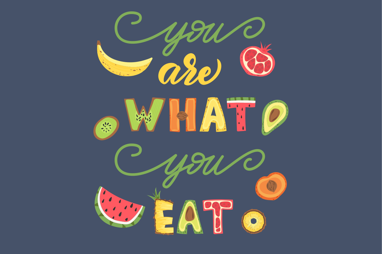 Colorful food quote quote placemats - TenStickers