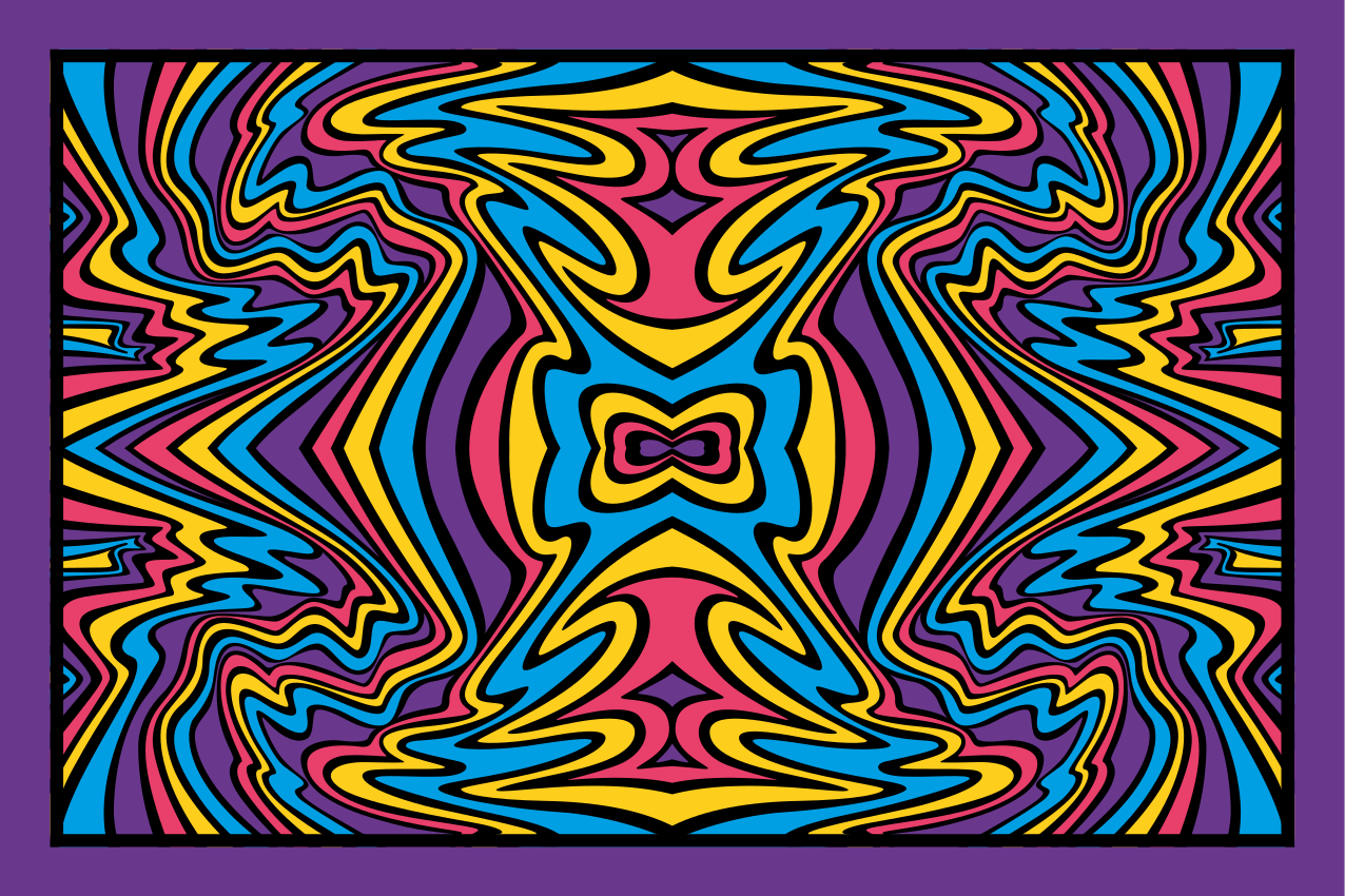 Original placemats colorful abstract swirls - TenStickers