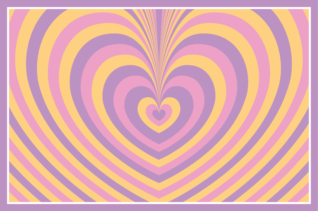 Original placemats heart pattern design - TenStickers