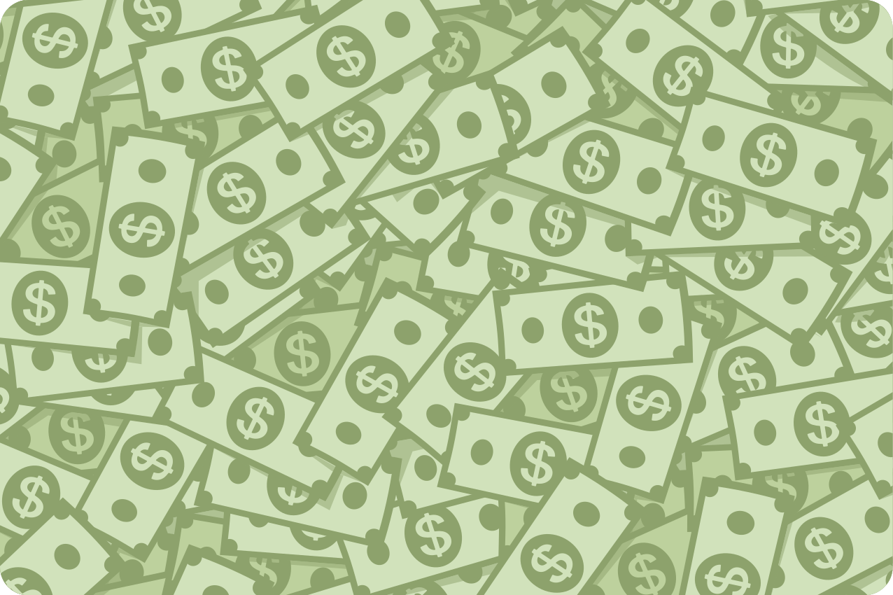 Original placemats with cash pattern design - TenStickers