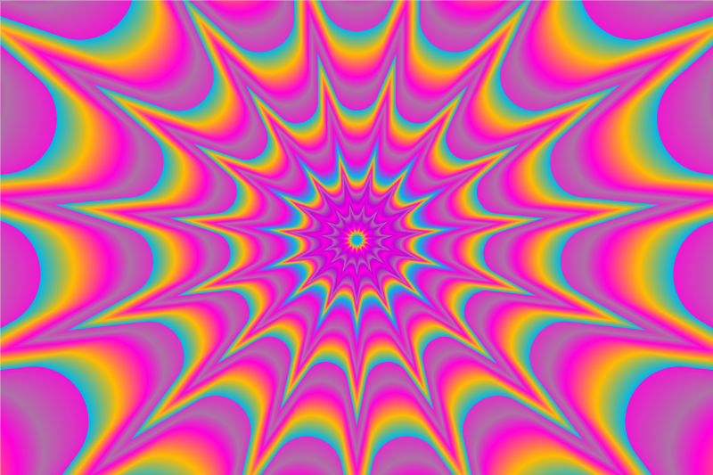 Psychedelic optical star original placemats - TenStickers