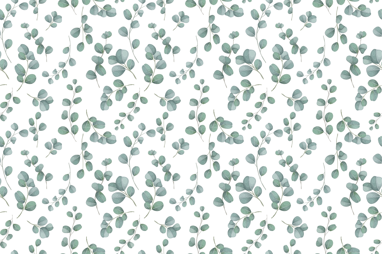 Textured placemats eucalyptus leaf design - TenStickers