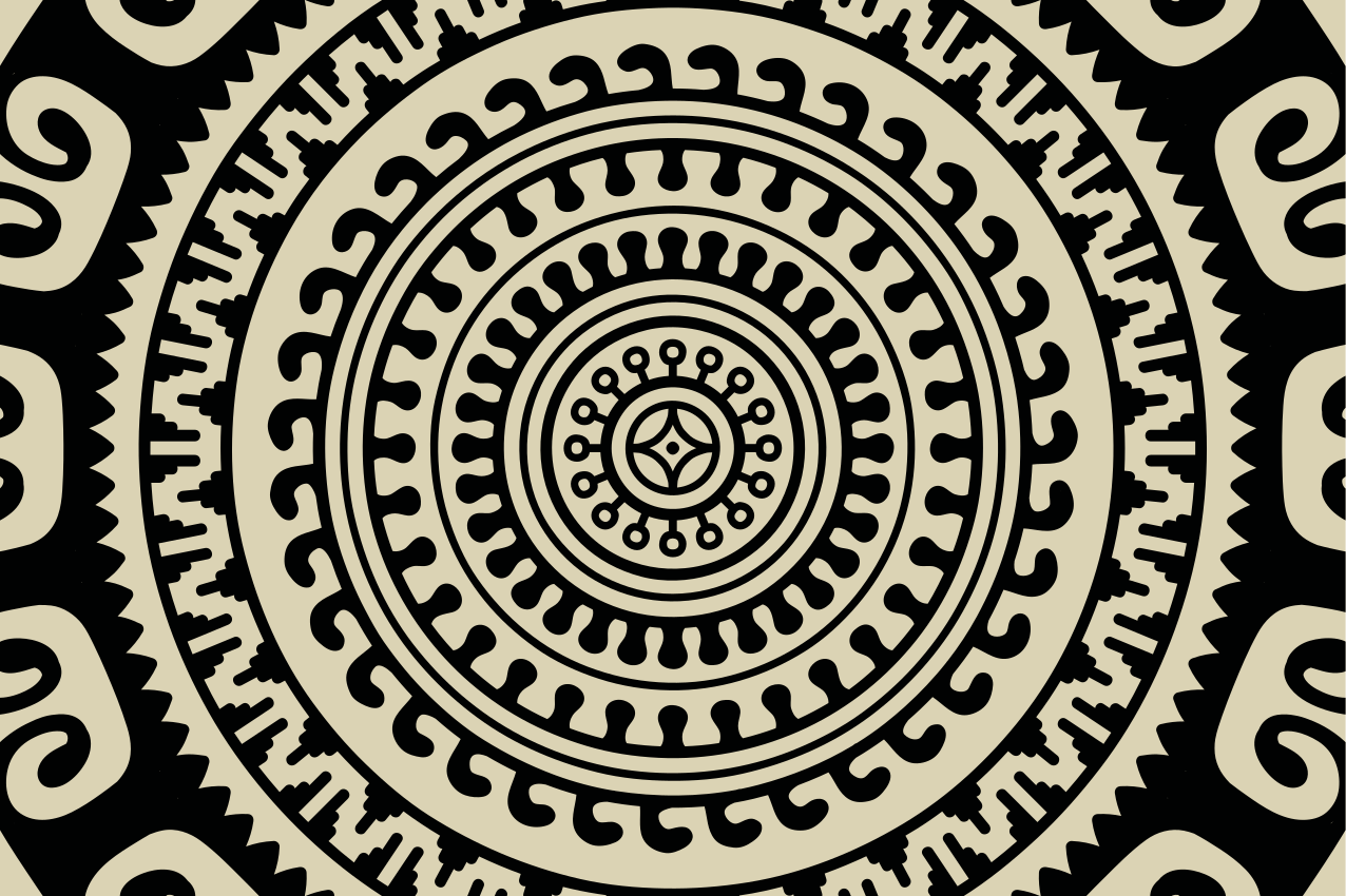 Textured placemats with circular pattern designs - TenStickers