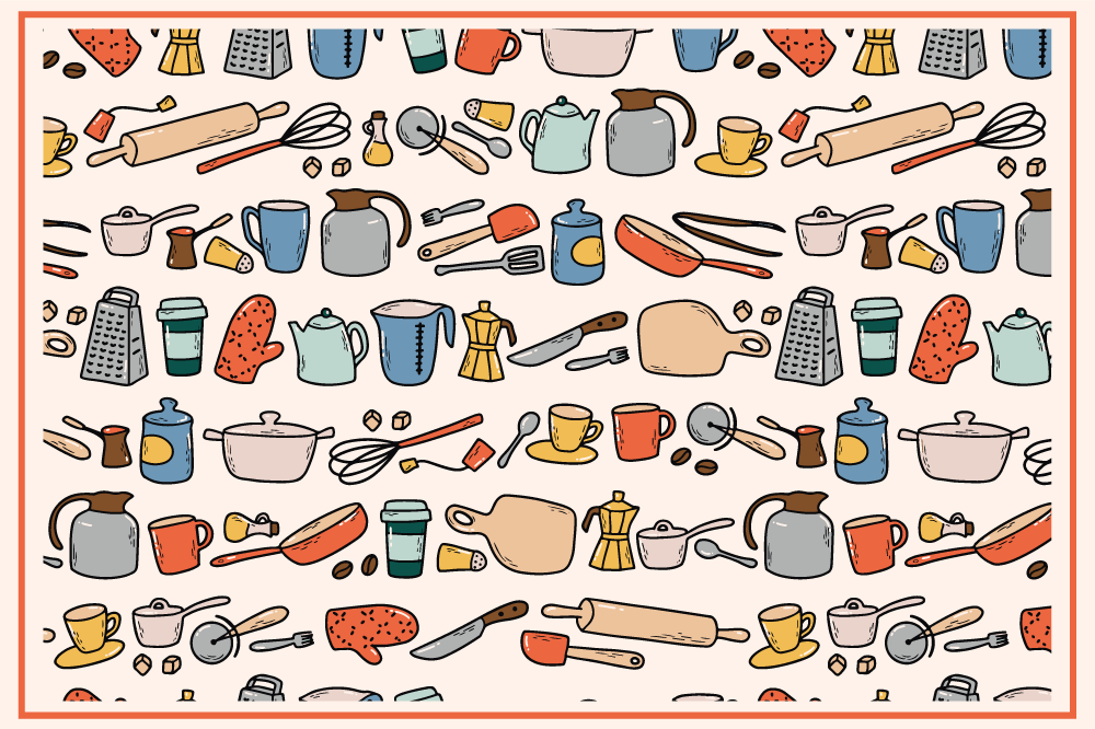 Original placemats kitchen utensils collection - TenStickers