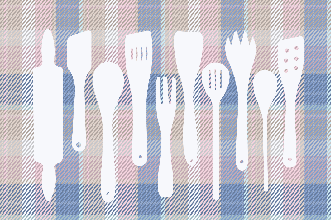 Modern placemats checked table surface - TenStickers