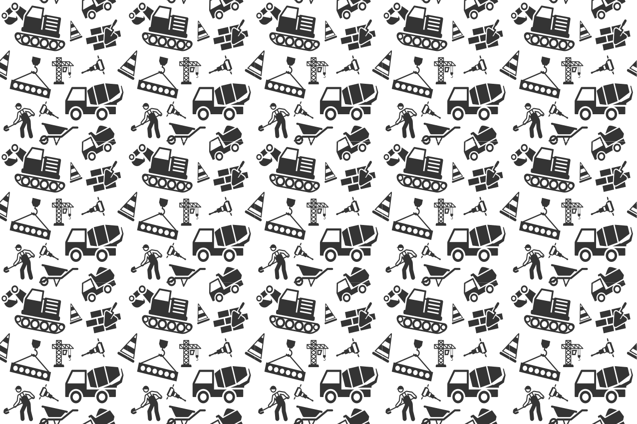 Children placemats with construction themed designs - TenStickers