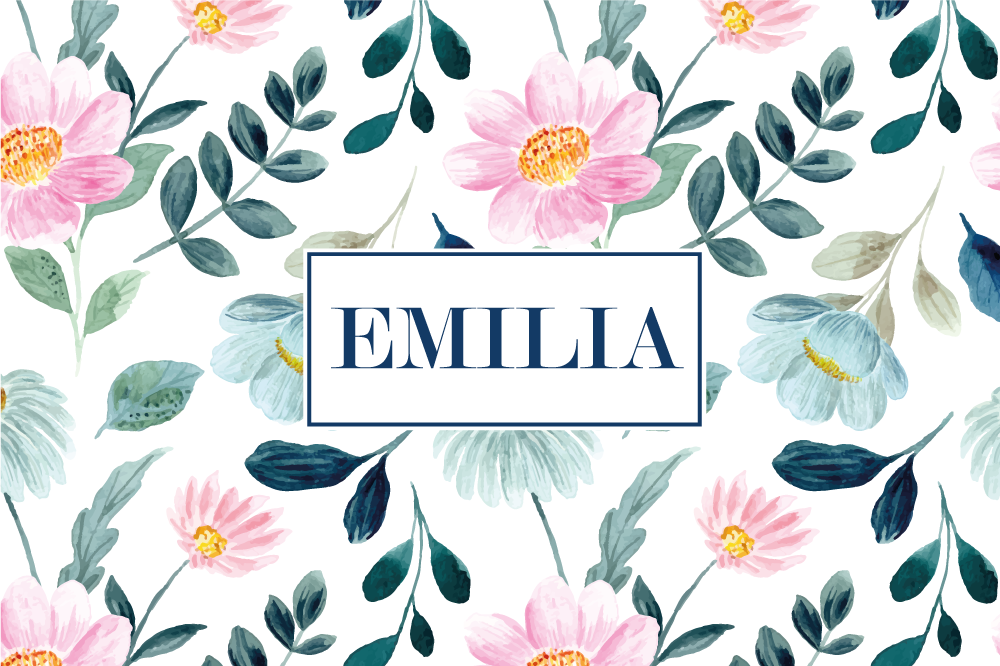 Personalised placemats personalized floral placemats - TenStickers
