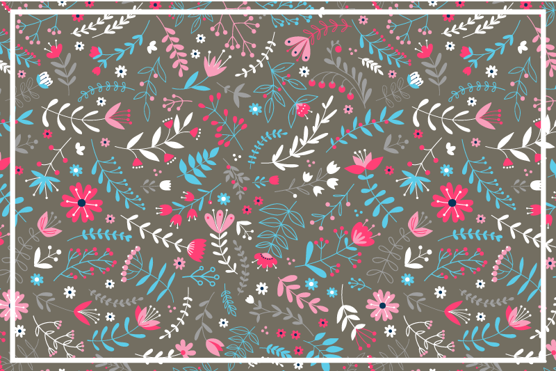 Textured placemats with botanical design - TenStickers