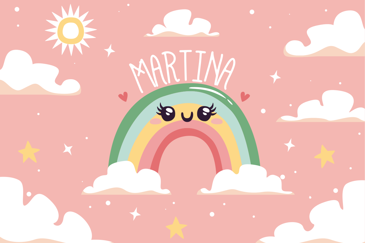 Children placemats cheerful rainbow design - TenStickers