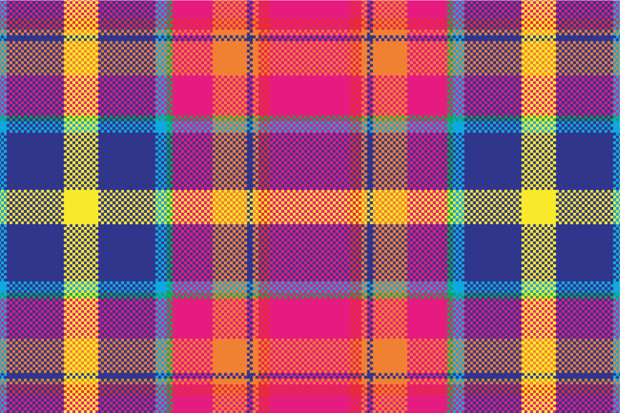 Textured placemats colorful plaid design - TenStickers