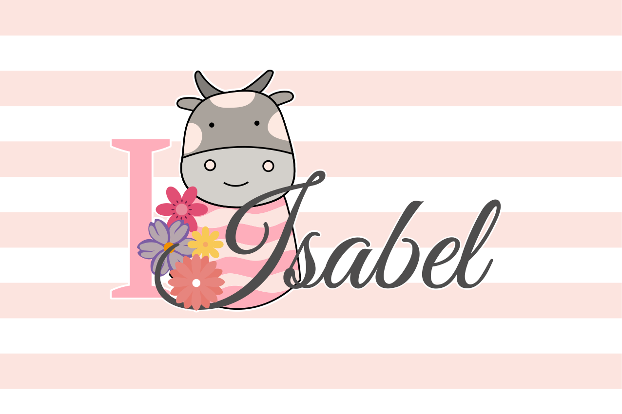 Personalised placemats with cow-themed design - TenStickers