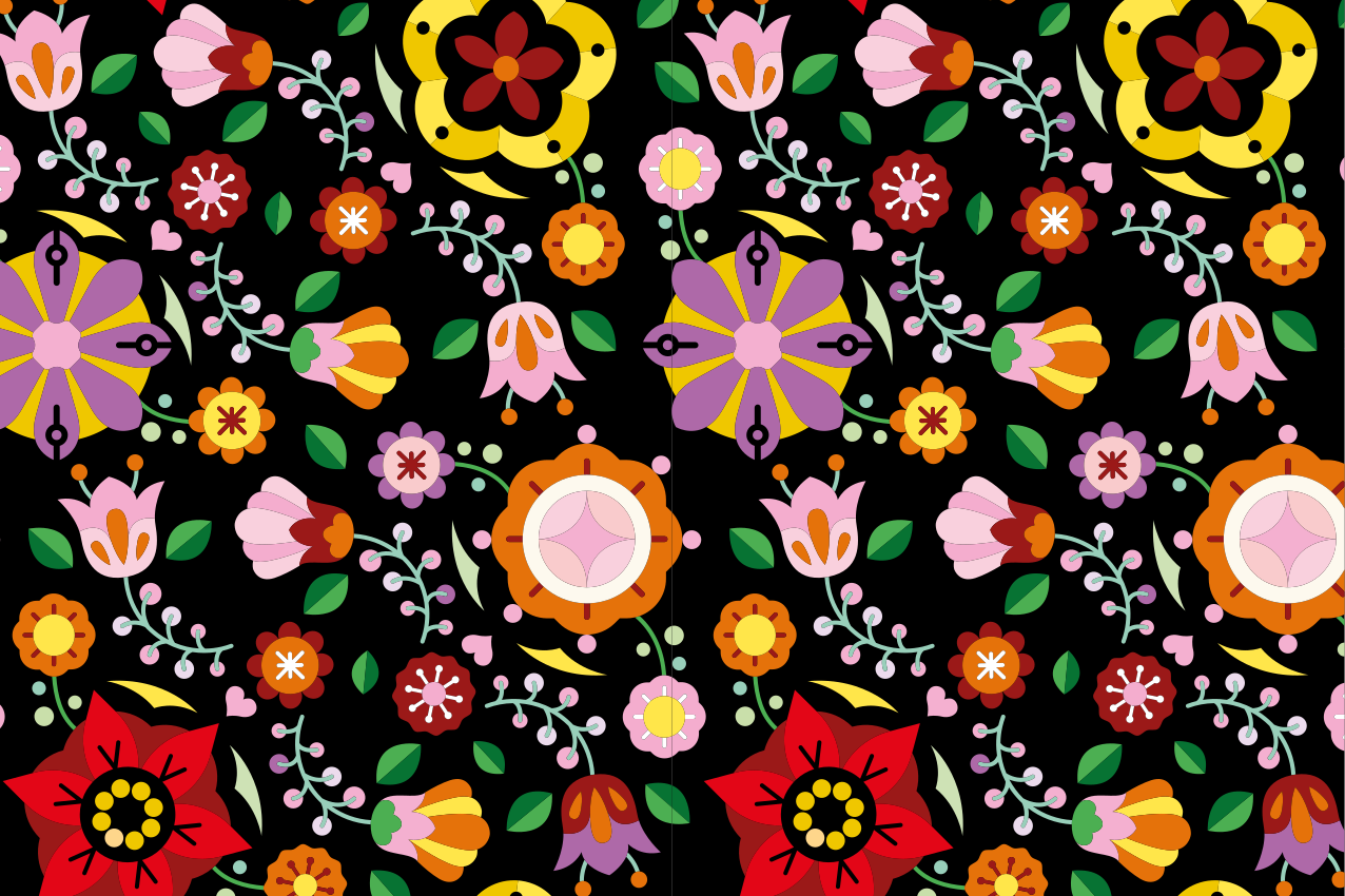 Original placemats lively floral inspiration - TenStickers