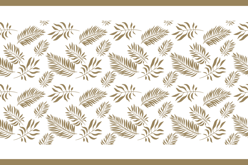 Textured placemats with elegant leaf inspiration - TenStickers