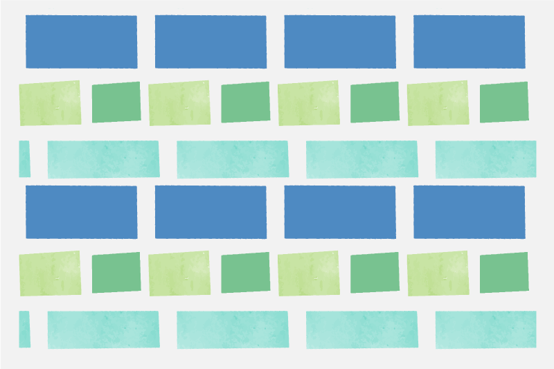 Modern placemats colorful rectangles design - TenStickers