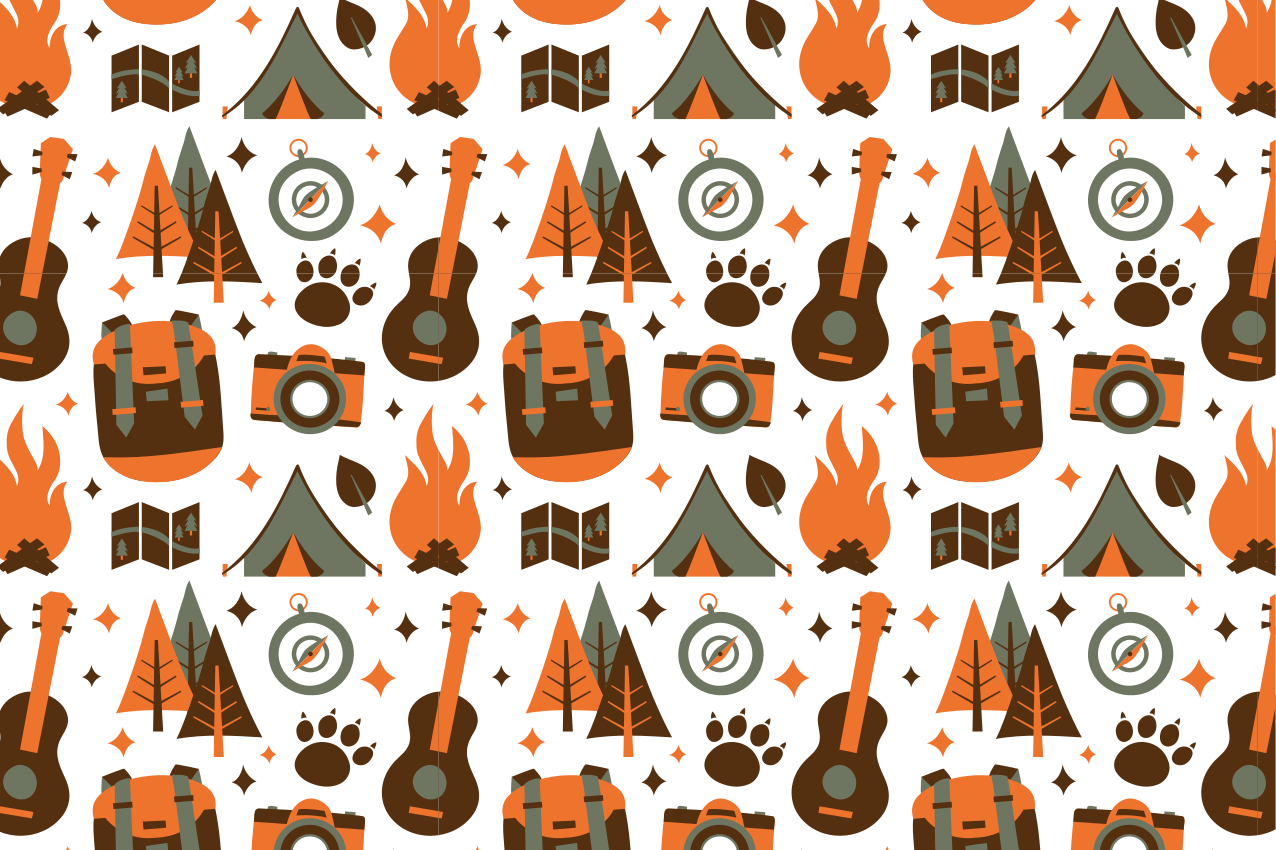 Children placemats camping adventure themes - TenStickers