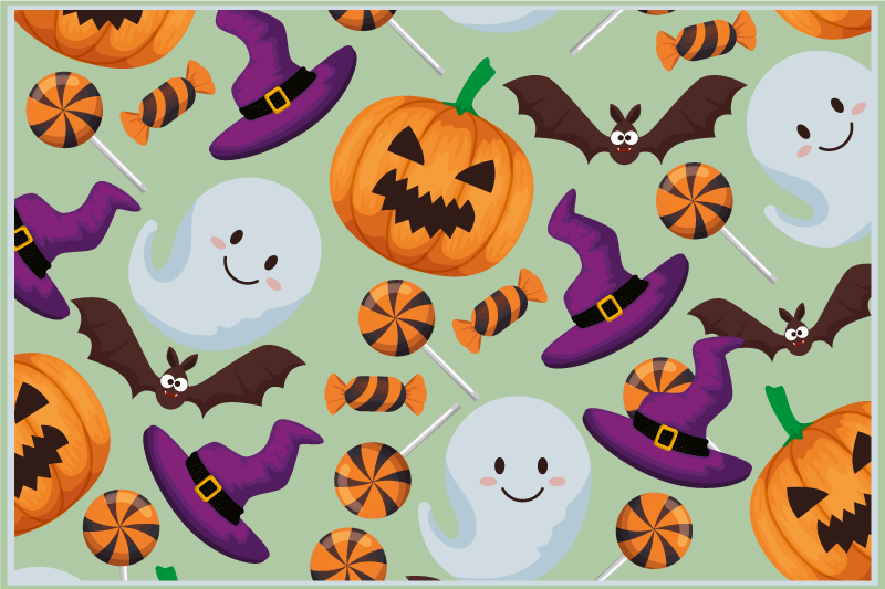 Halloween placemats with colorful halloween designs - TenStickers