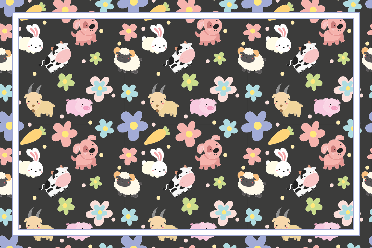 Children placemats with enchanting creature art - TenStickers