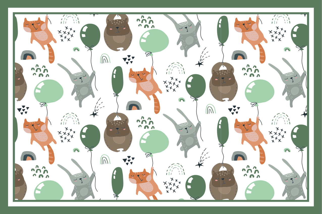 Children placemats with fun animal designs - TenStickers