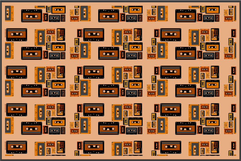Original placemats retro cassette design - TenStickers