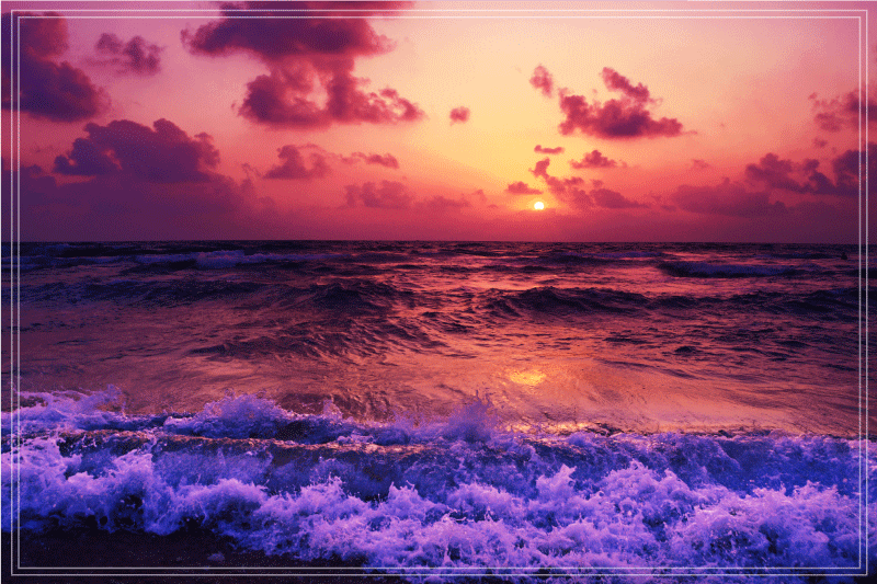 Original placemats sunset ocean view - TenStickers