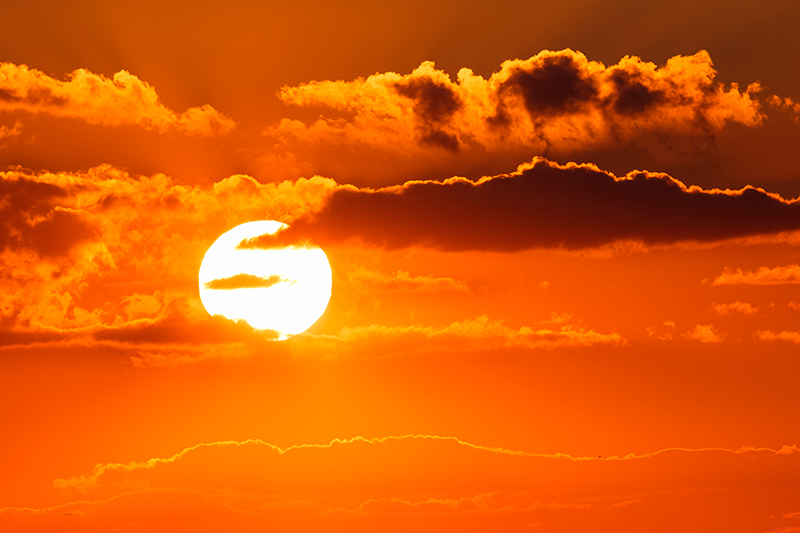 Modern placemats sunset sky scene - TenStickers