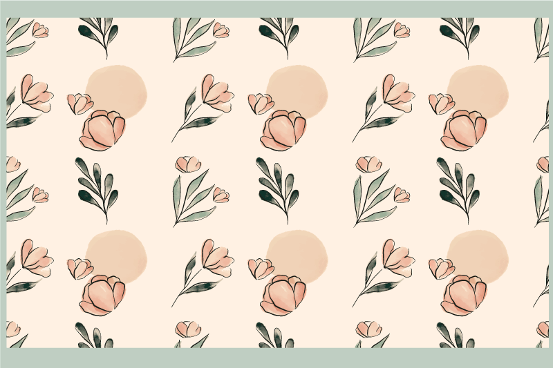 Original placemats with floral motif design - TenStickers