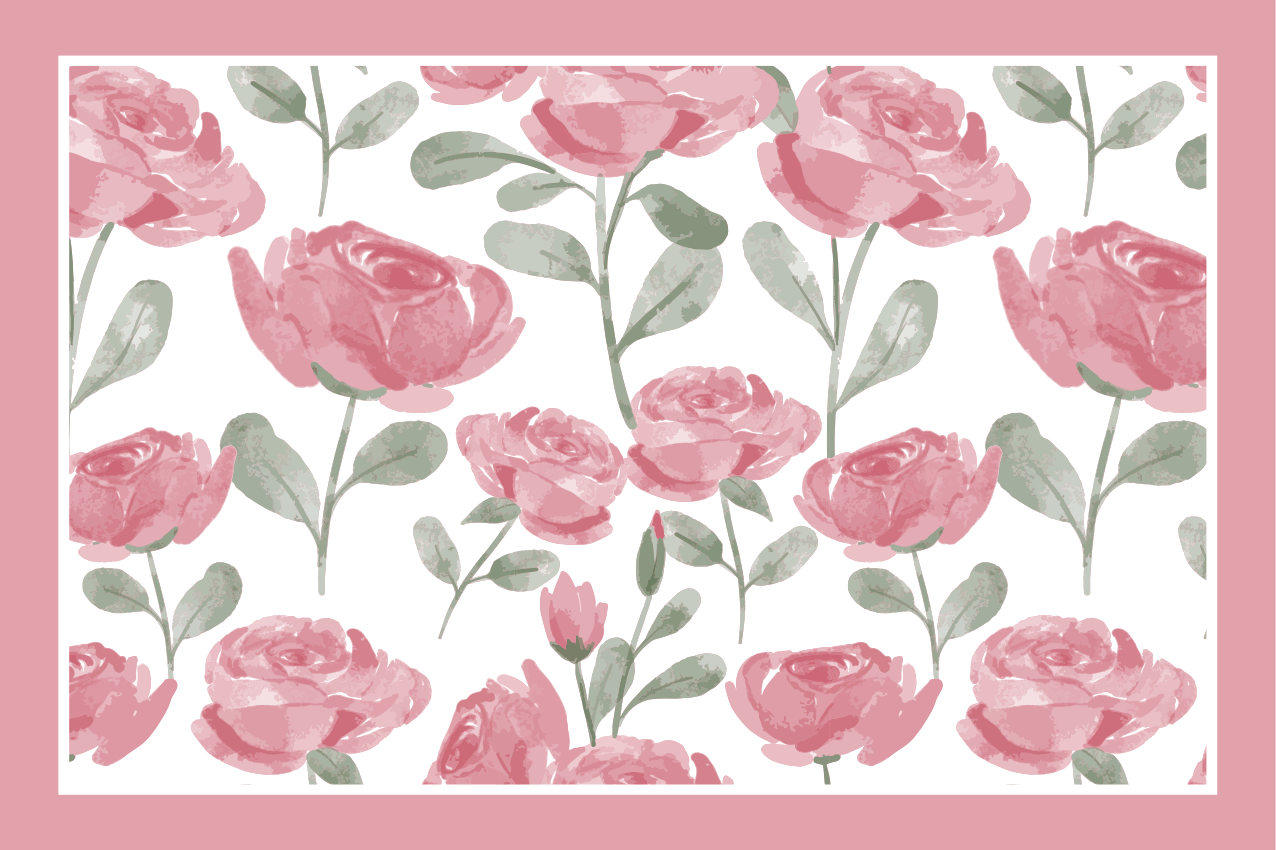 Natural vintage rose pattern elegant placemats - TenStickers