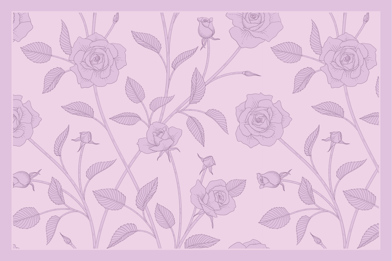 Textured placemats elegant rose design - TenStickers