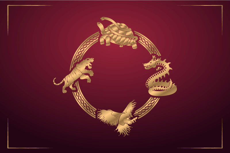 Original placemats with golden animal emblems - TenStickers