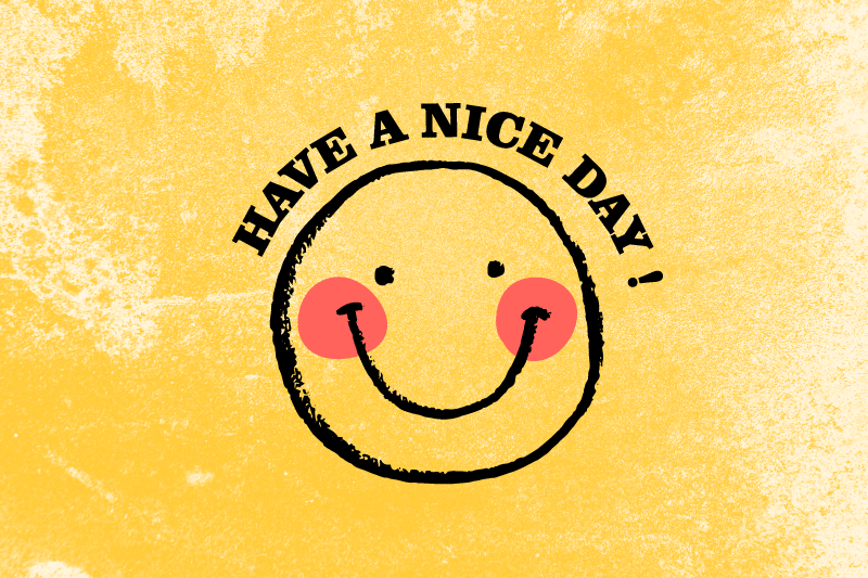 Quote placemats smiling face inspiration - TenStickers